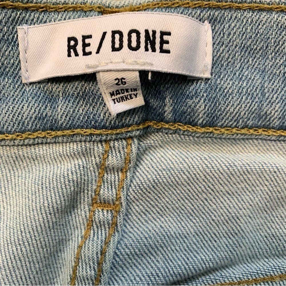 RE/DONE 70's Stove Pipe Button Fly in River Fade New With Tags Size 26 - Picture 8 of 12